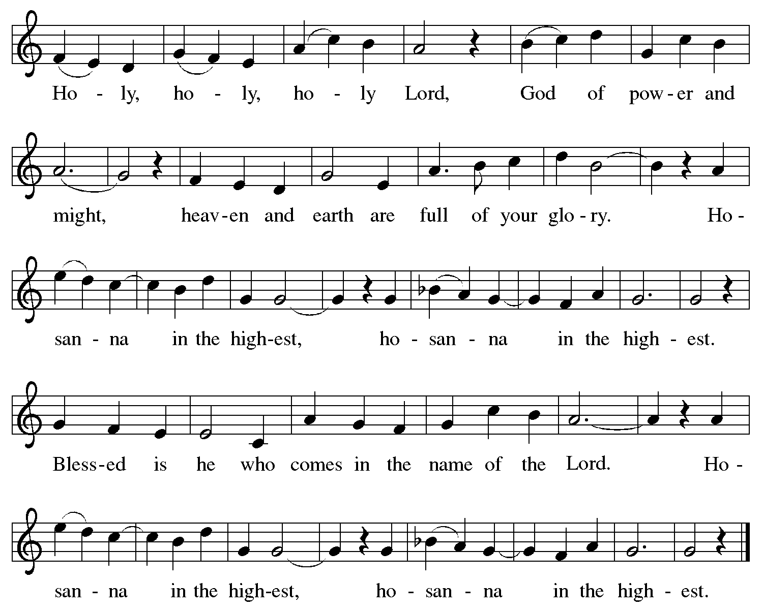 Holy, holy, holy, ELW Setting Nine (Melody)