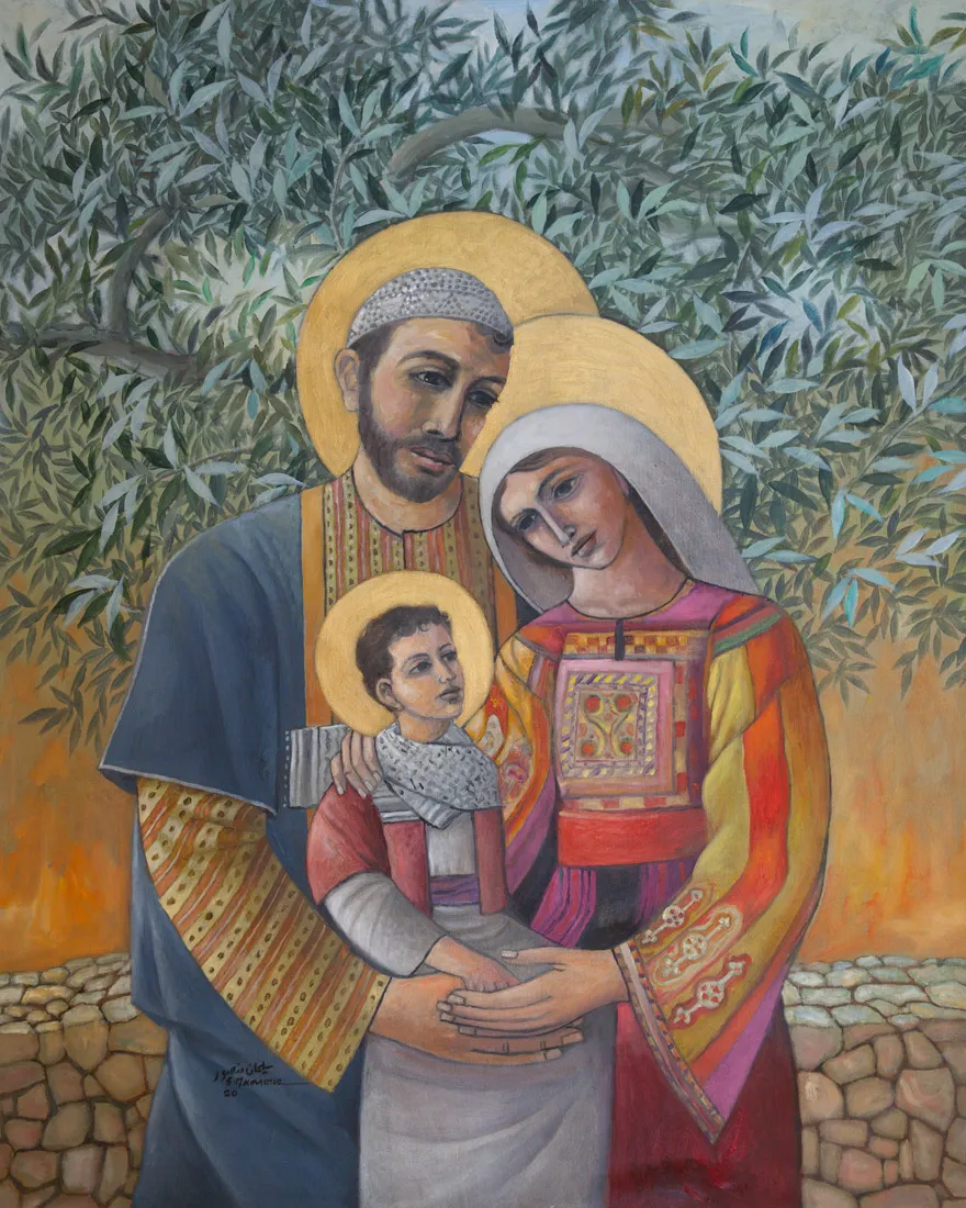 A painting of a family Description automatically generated