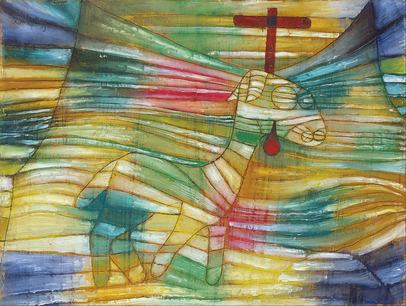 A stained glass painting of a lamb with a cross

AI-generated content may be incorrect.